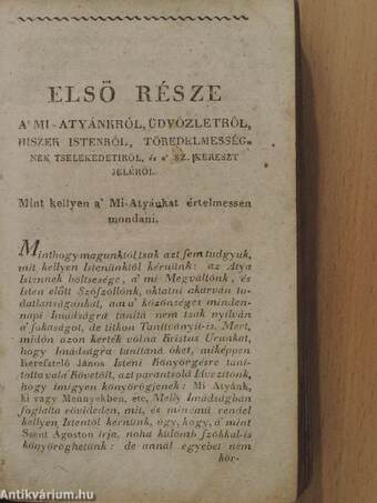 Imádságos könyv, mellyet írt Pázmány Péter bóldog emlékezetű kardinál és esztergomi érsek (rossz állapotú)