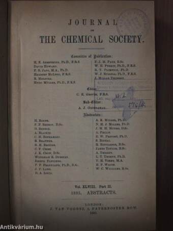 Journal of the Chemical Society 1885/II.