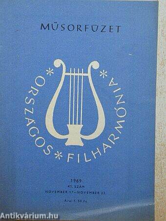Országos Filharmónia Műsorfüzet 1969/41.