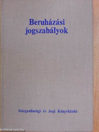 Beruházási jogszabályok