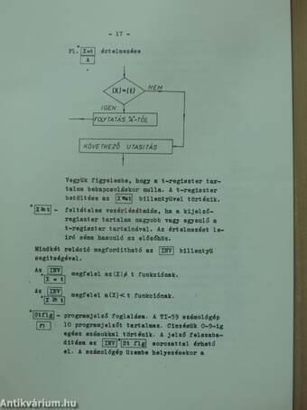 Programozási segédlet a TI-59-es számológéphez