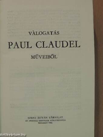 Válogatás Paul Claudel műveiből