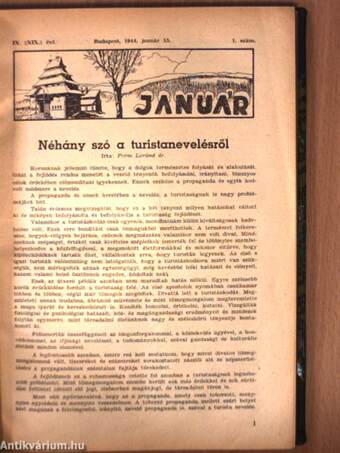 Turisták Lapja 1944. január-december/Turista Értesítő 1944. (nem teljes évfolyam)