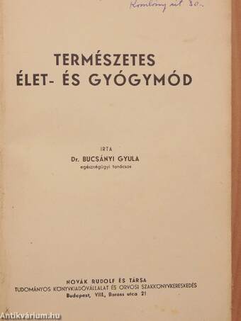 Természetes élet- és gyógymód