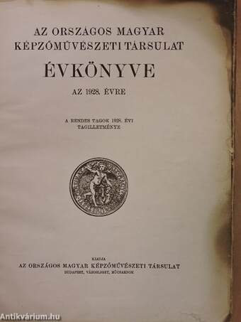 Az Országos Magyar Képzőművészeti Társulat Évkönyve az 1928. évre