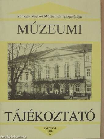 Múzeumi tájékoztató 1994/3.