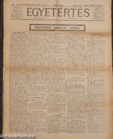 Egyetértés 1898. szeptember 13-15., 17.