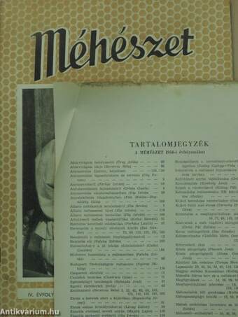 Méhészet 1956. január-december