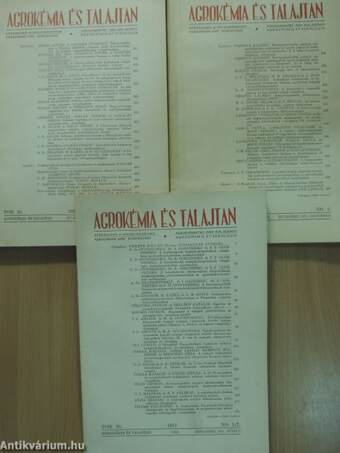Agrokémia és Talajtan 1971/1-4.