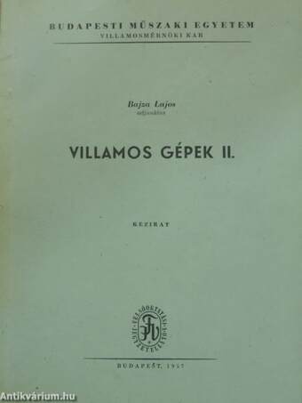 Villamos gépek II.