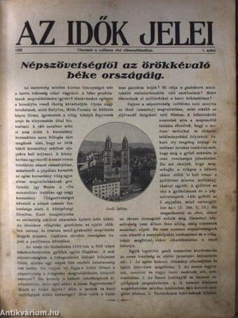 Az idők jelei 1928/1-4.