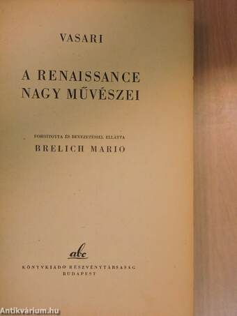 A renaissance nagy művészei