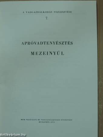 Apróvadtenyésztés - Mezeinyúl