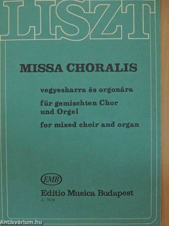 Missa choralis vegyeskarra és orgonára