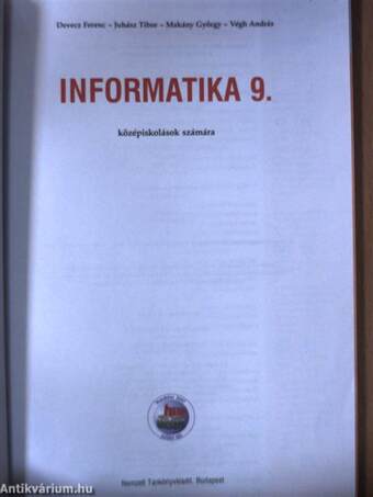 Informatika 9./Informatika 9. Munkafüzet