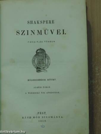 Shakspere szinművei IX-X.