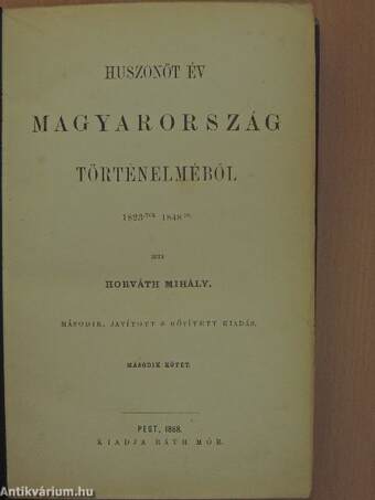 Huszonöt év Magyarország történelméből II. (töredék)