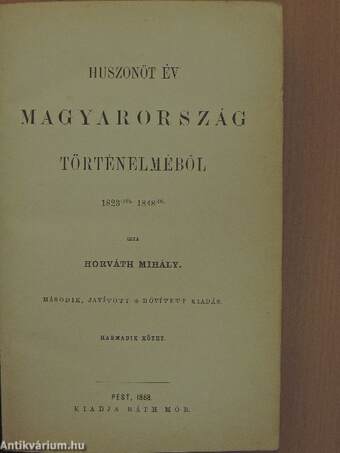 Huszonöt év Magyarország történelméből III. (töredék)