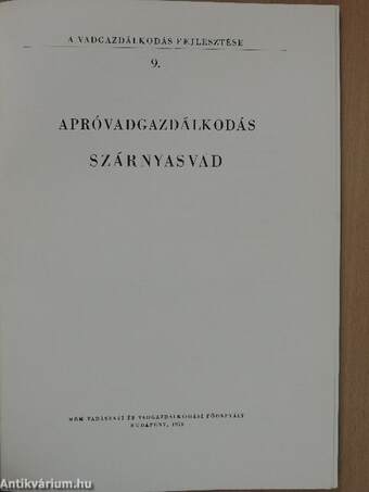 Apróvadtenyésztés - Szárnyasvad