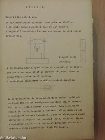 Képlékeny alakítás/Fémek gyakorlati technológiája I-II./Feladatkidolgozások