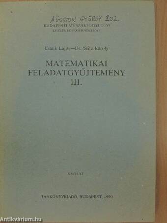 Matematikai feladatgyűjtemény III.