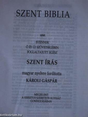 Szent Biblia