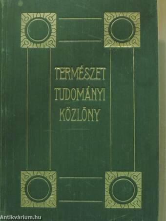 Természettudományi Közlöny 1903. január-december