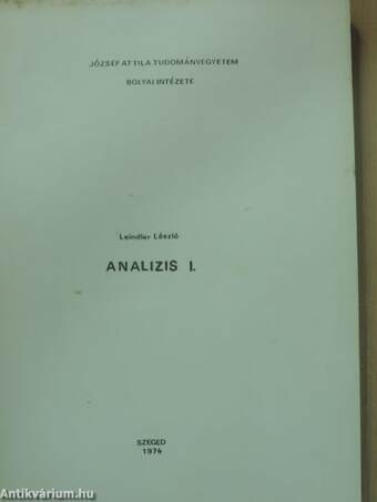 Analízis I.