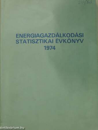 Energiagazdálkodási statisztikai évkönyv 1974