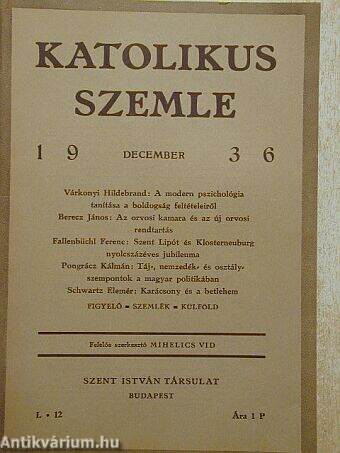 Katolikus Szemle 1936. december