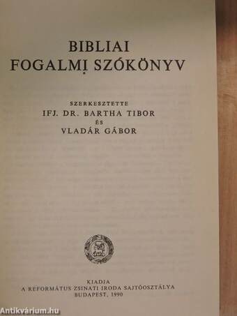 Bibliai fogalmi szókönyv