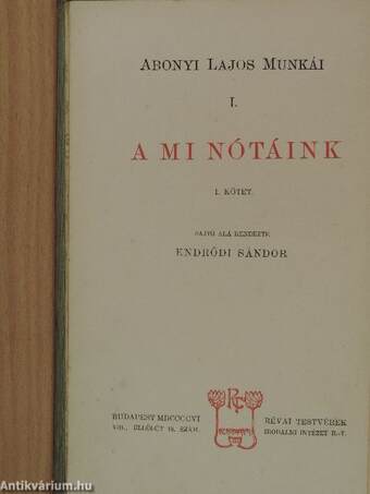 Abonyi Lajos munkái I-XX.