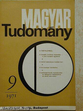 Magyar Tudomány 1971. szeptember