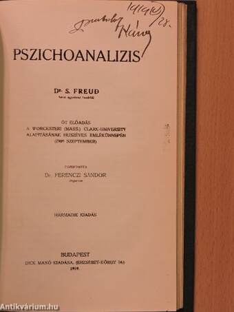 Három értekezés a szexualitás elméletéről/Pszichoanalizis