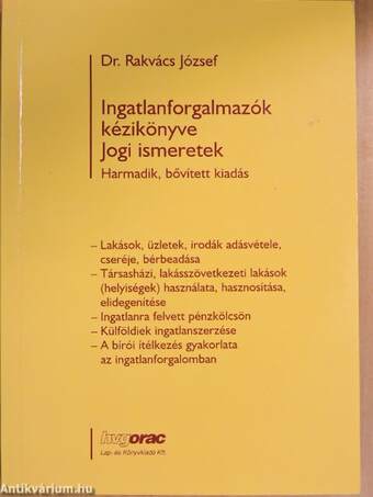 Ingatlanforgalmazók kézikönyve - Jogi ismeretek