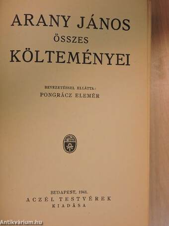 Arany János összes költeményei