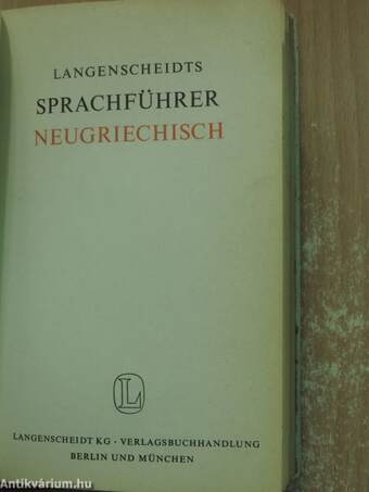 Langenscheidts Sprachführer Neugriechisch