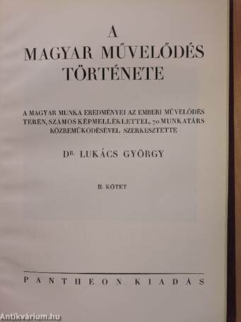 A magyar művelődés története I-II.