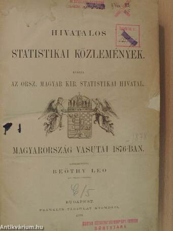 Magyarország vasutai 1876-ban/Magyarország vasutai 1878-ban