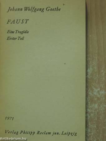 Faust I.