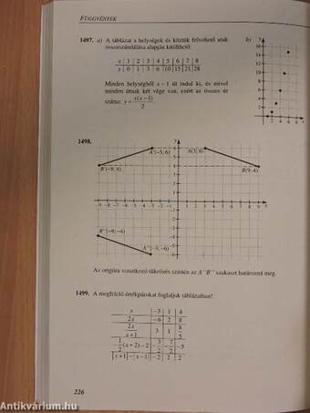 Matematika megoldások I. (töredék)