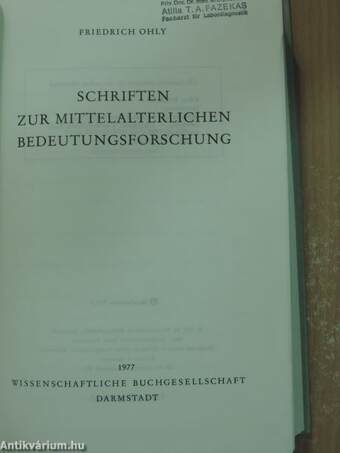 Schriften zur Mittelalterlichen Bedeutungsforschung