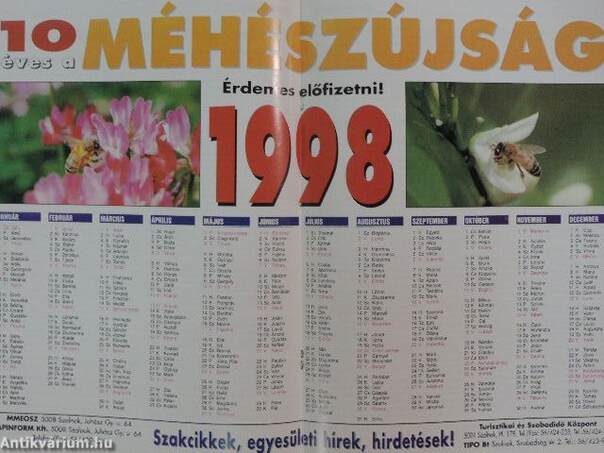 Méhészújság 1998. január-december