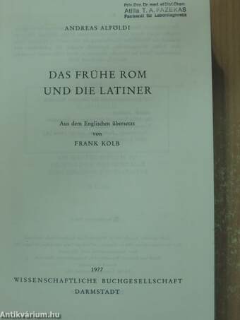 Das Frühe Rom und die Latiner