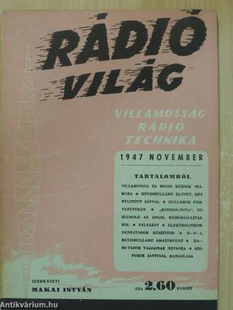 Rádióvilág 1947. november