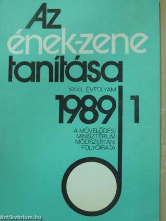 Az ének-zene tanítása 1989/1.