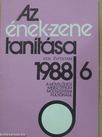 Az ének-zene tanítása 1988/6.