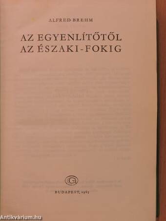 Az Egyenlítőtől az Északi-fokig