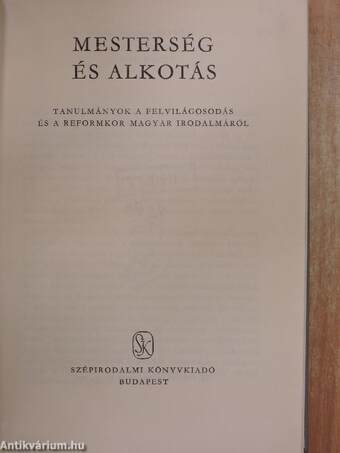 Mesterség és alkotás