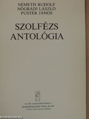 Szolfézs antológia